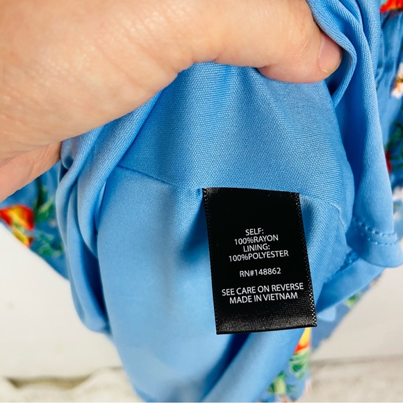 Torrid blue pocket orange print Floral Maxi Dress size 3X - Picture 13 of 17